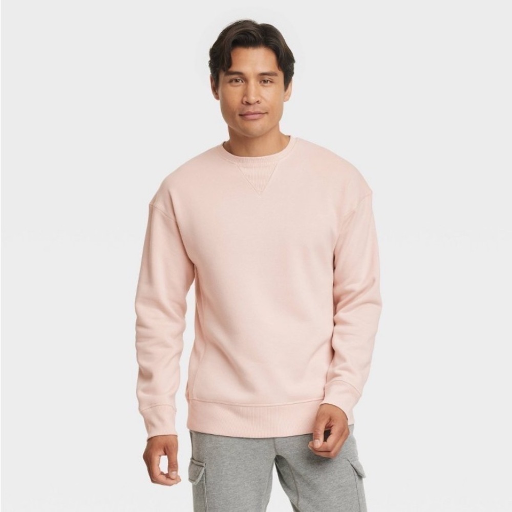 Men's Cotton Fleece Crewneck Sweatshirt -
All in Motion™ Pink